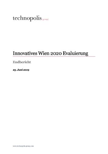 Innovatives Wien 2020 Evaluierung