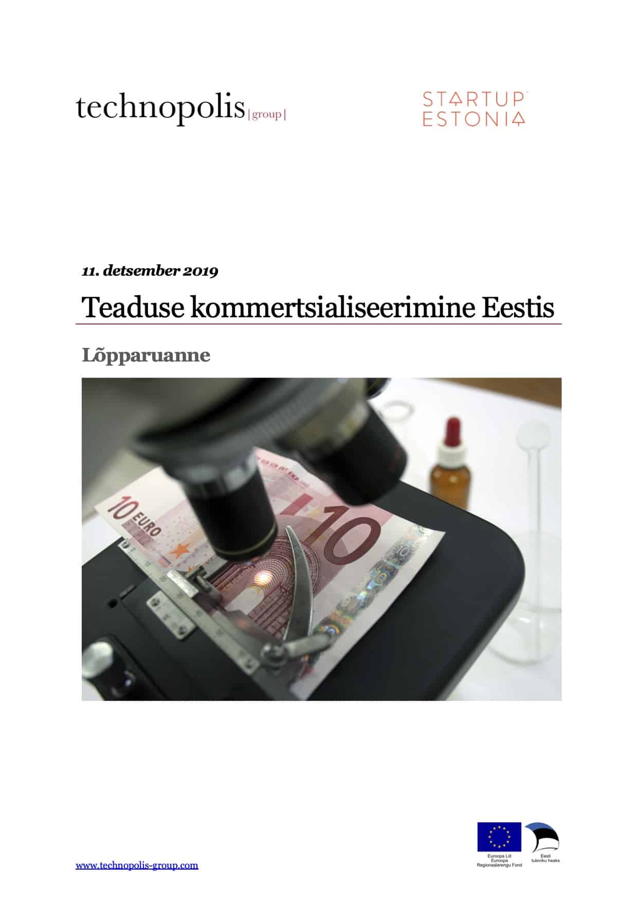 Technology intensive start – ups in Estonia