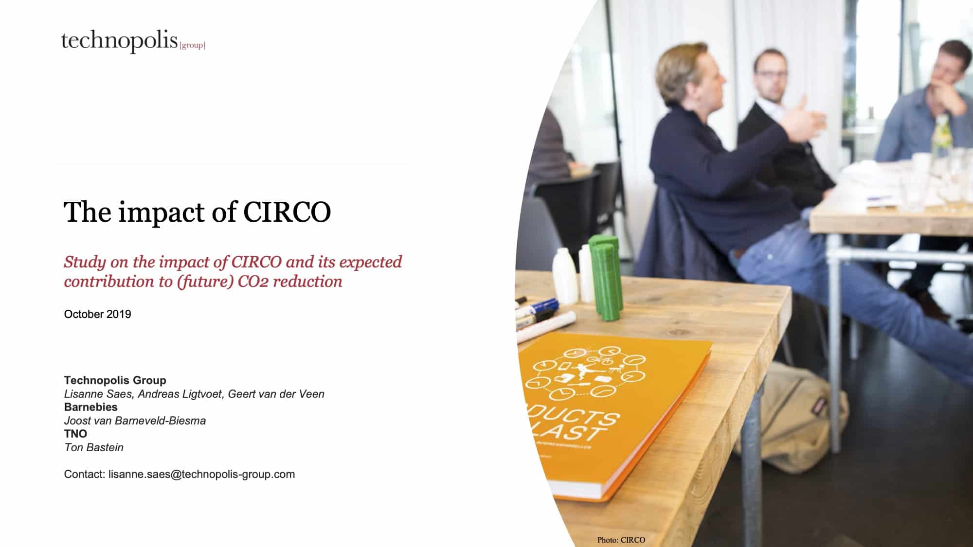 The expected impact from CIRCO to (future) CO2-reduction