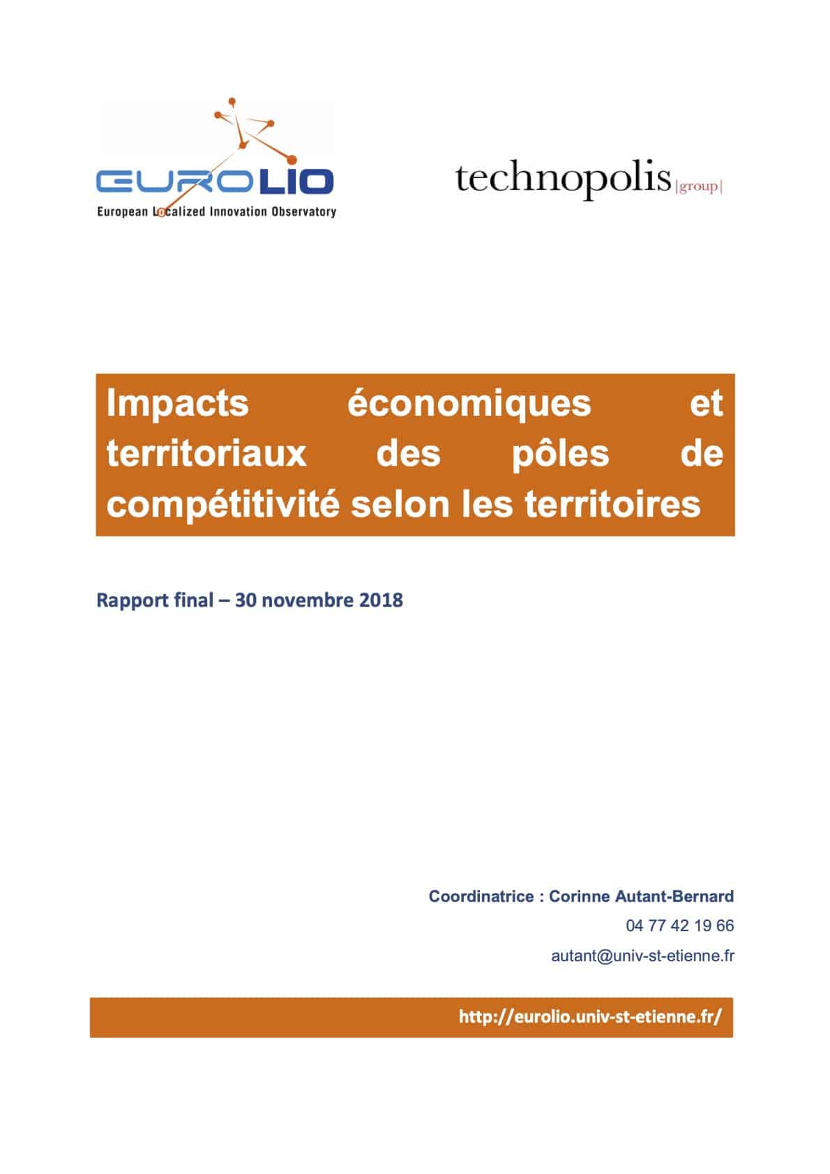 Competitiveness Clusters – Economic impacts