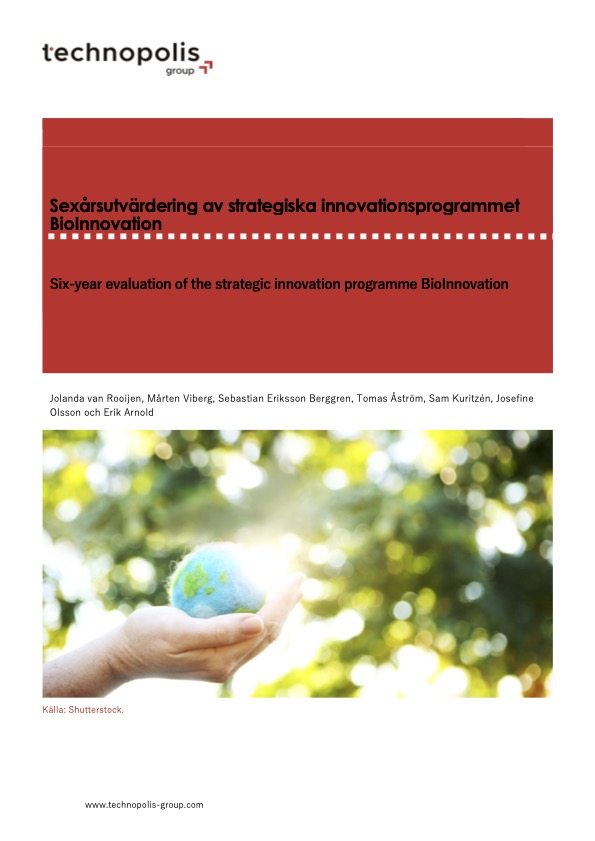 Six-year evaluation of the strategic innovation programme BioInnovation