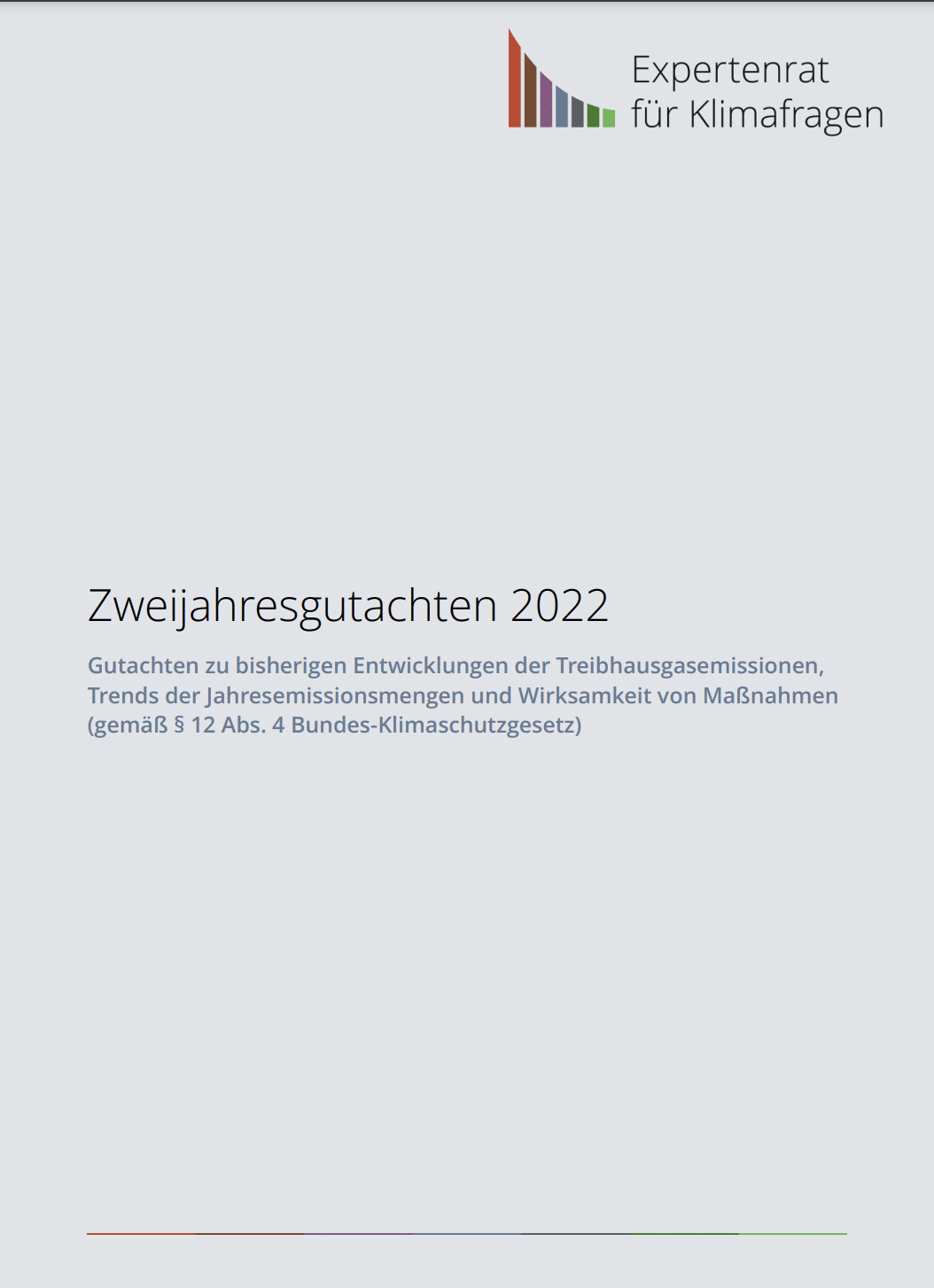 Biennial Report 2022 – Report on previous developments in greenhouse gas emissions, trends in annual emission levels, and effectiveness of mitigation measures