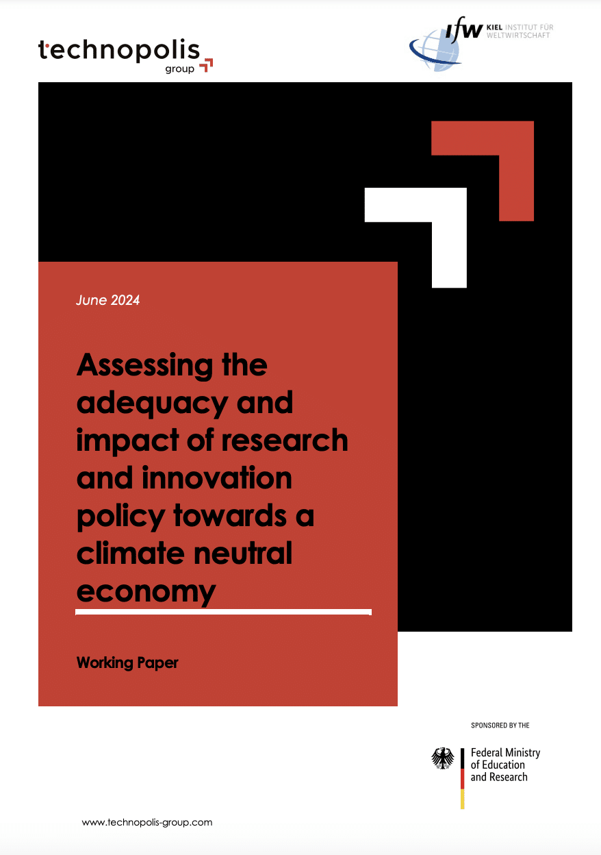 Assessing the adequacy and impact of research and innovation policy towards a climate neutral economy