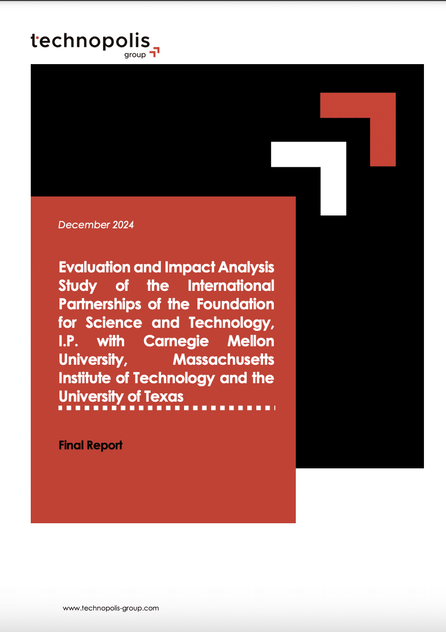 Evaluation and Impact Analysis Study of the International Partnerships of the Foundation for Science and Technology, I.P. with Carnegie Mellon University, Massachusetts Institute of Technology and the University of Texas